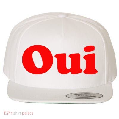 Oui French Yes Red Retro 90s Wool Snapback Cap