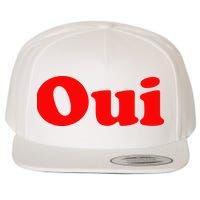 Oui French Yes Red Retro 90s Wool Snapback Cap