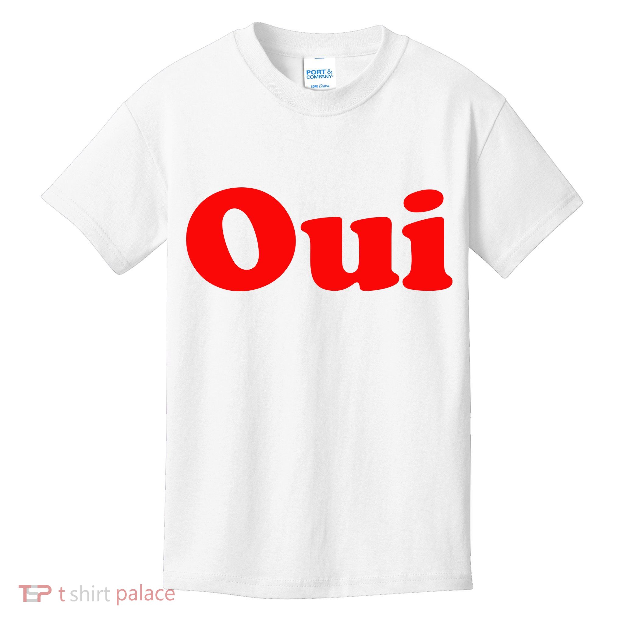Oui French Yes Red Retro 90s Kids T-Shirt
