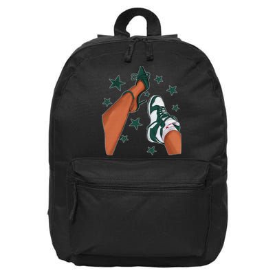 Oxidized Green 4s Streetwear Girl Love Matching 16 in Basic Backpack