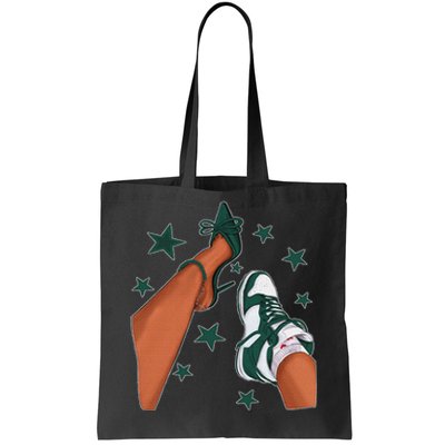 Oxidized Green 4s Streetwear Girl Love Matching Tote Bag