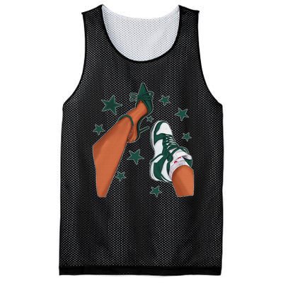 Oxidized Green 4s Streetwear Girl Love Matching Mesh Reversible Basketball Jersey Tank