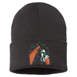 Oxidized Green 4s Streetwear Girl Love Matching Sustainable Knit Beanie