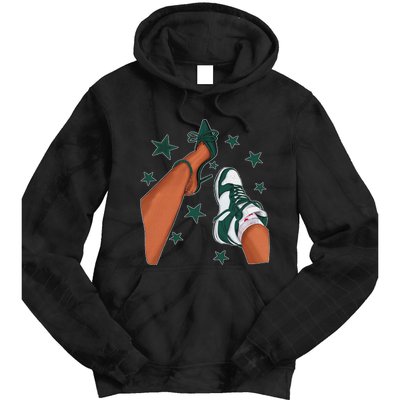 Oxidized Green 4s Streetwear Girl Love Matching Tie Dye Hoodie