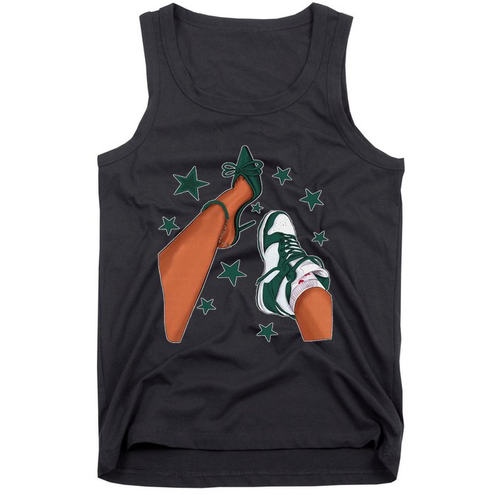 Oxidized Green 4s Streetwear Girl Love Matching Tank Top