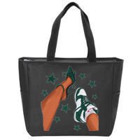 Oxidized Green 4s Streetwear Girl Love Matching Zip Tote Bag