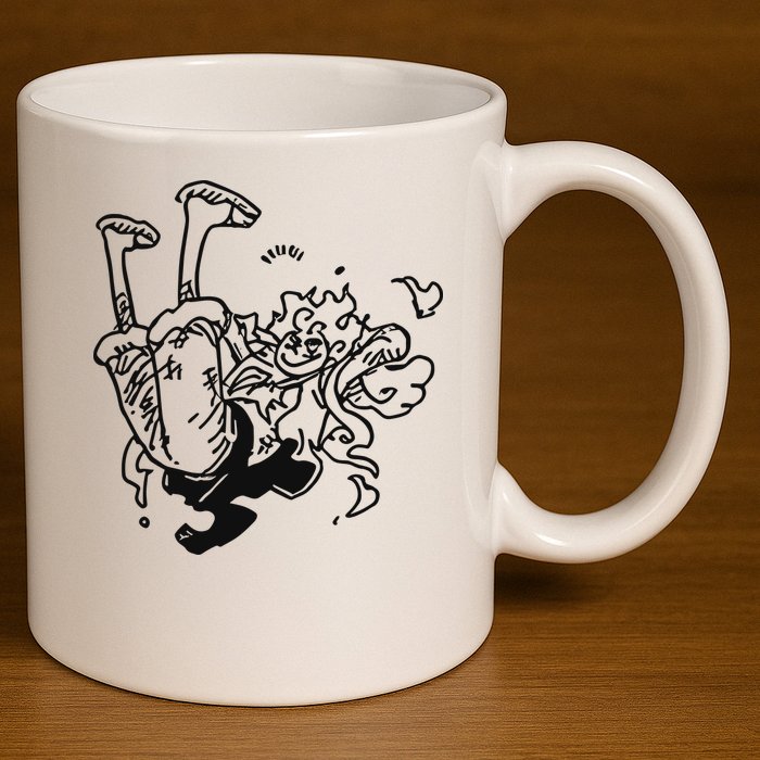 Onepiecedaiiys Gear 5 Floating In Air Essential 11oz C Handle Ceramic Mug
