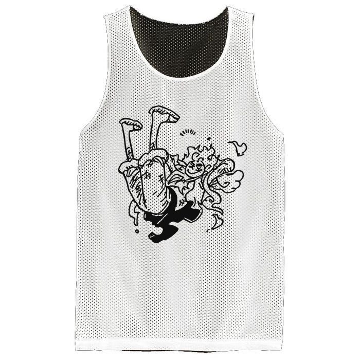 Onepiecedaiiys Gear 5 Floating In Air Essential Mesh Reversible Basketball Jersey Tank