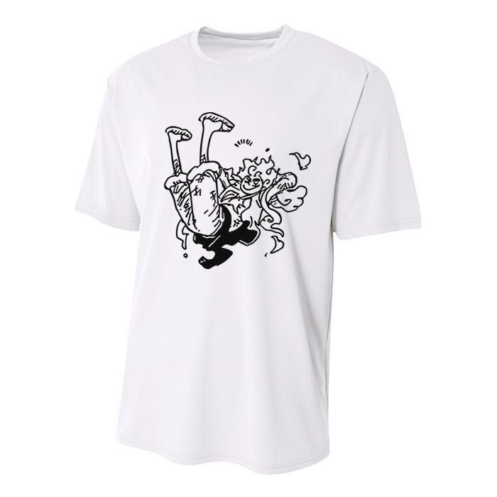 Onepiecedaiiys Gear 5 Floating In Air Essential Youth Performance Sprint T-Shirt