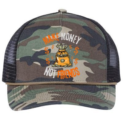 Olive Green And Orange Retro Rope Trucker Hat Cap