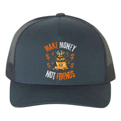 Olive Green And Orange Yupoong Adult 5-Panel Trucker Hat