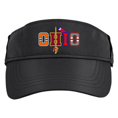 Ohio Gifts and DressedForDuty Ohio Black Small Adult Drive Performance Visor