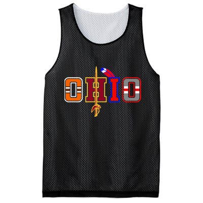 Ohio Gifts and DressedForDuty Ohio Black Small Mesh Reversible Basketball Jersey Tank
