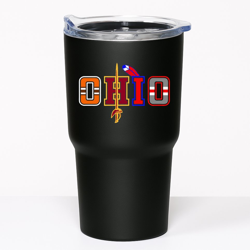 Ohio Gifts and DressedForDuty Ohio Black Small Tumbler