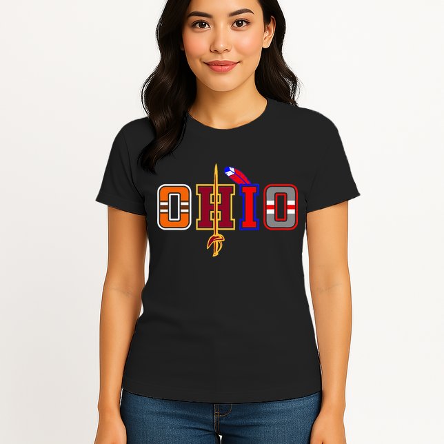 Ohio Gifts and DressedForDuty Ohio Black Small Womens T-Shirt