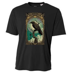 Occult Gothic Aesthetic Esoteric Crow Witchcraft Mysticism Cooling Performance Crew T-Shirt