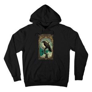 Occult Gothic Aesthetic Esoteric Crow Witchcraft Mysticism Hoodie