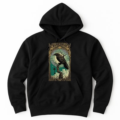 Occult Gothic Aesthetic Esoteric Crow Witchcraft Mysticism Hoodie