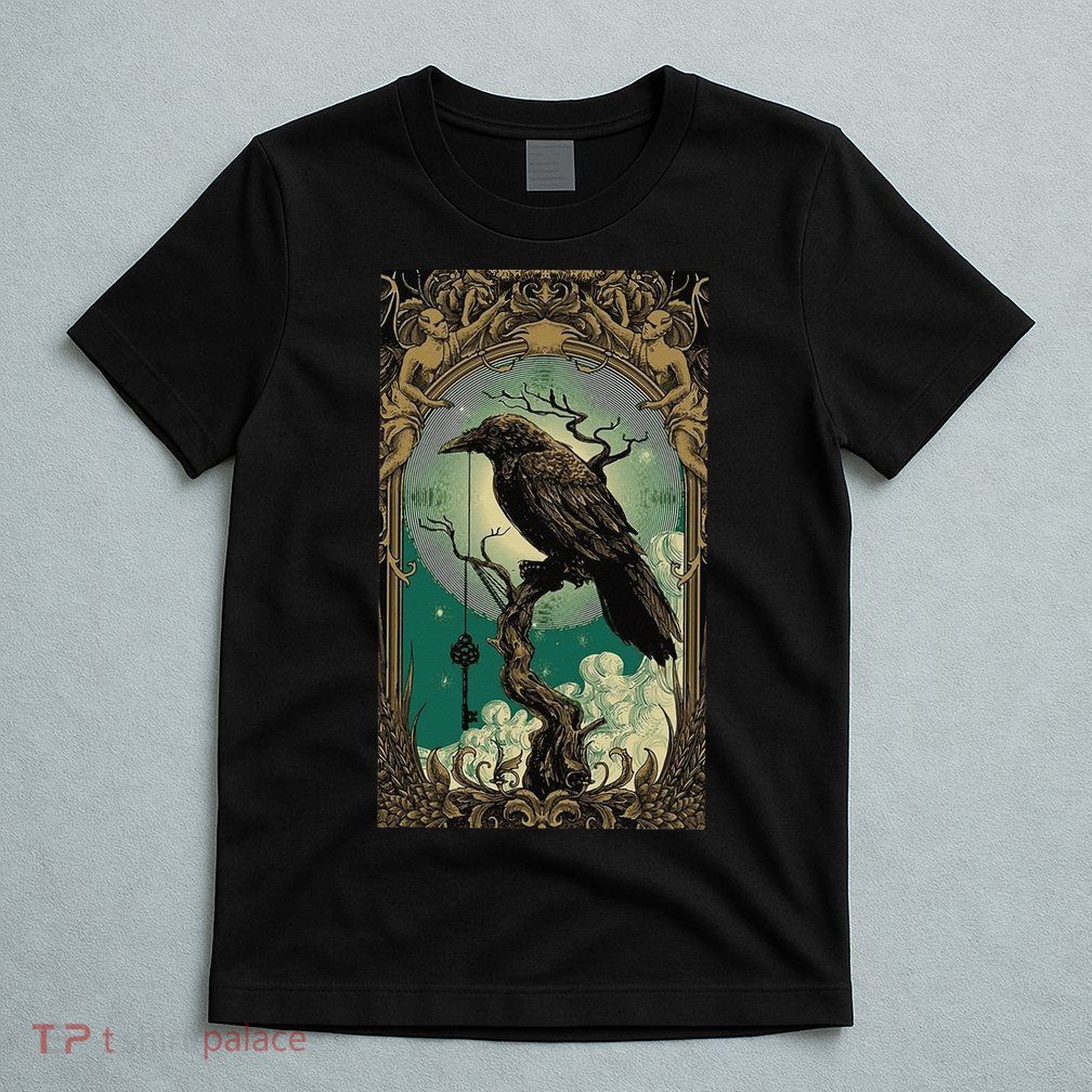 Occult Gothic Aesthetic Esoteric Crow Witchcraft Mysticism T-Shirt