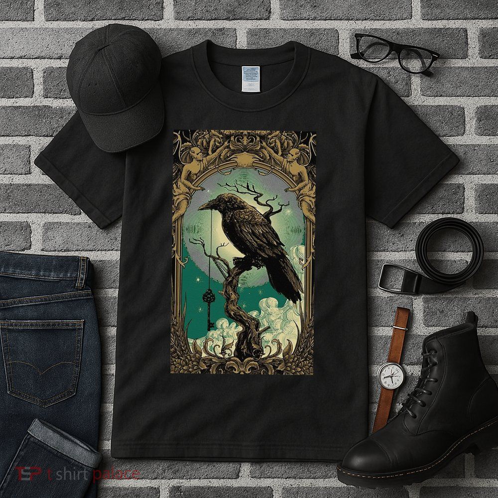 Occult Gothic Aesthetic Esoteric Crow Witchcraft Mysticism Tall T-Shirt