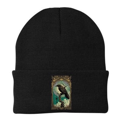 Occult Gothic Aesthetic Esoteric Crow Witchcraft Mysticism Beanie