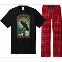 Occult Gothic Aesthetic Esoteric Crow Witchcraft Mysticism Pajama Set