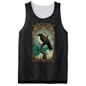 Occult Gothic Aesthetic Esoteric Crow Witchcraft Mysticism Mesh Reversible Basketball Jersey Tank