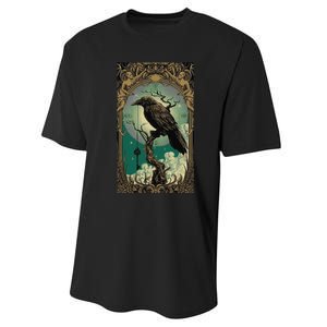 Occult Gothic Aesthetic Esoteric Crow Witchcraft Mysticism Performance Sprint T-Shirt