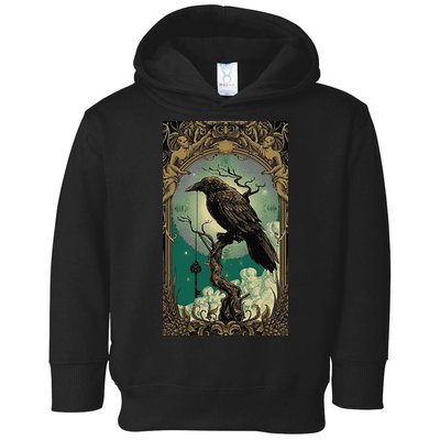 Occult Gothic Aesthetic Esoteric Crow Witchcraft Mysticism Toddler Hoodie
