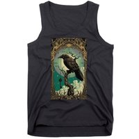 Occult Gothic Aesthetic Esoteric Crow Witchcraft Mysticism Tank Top