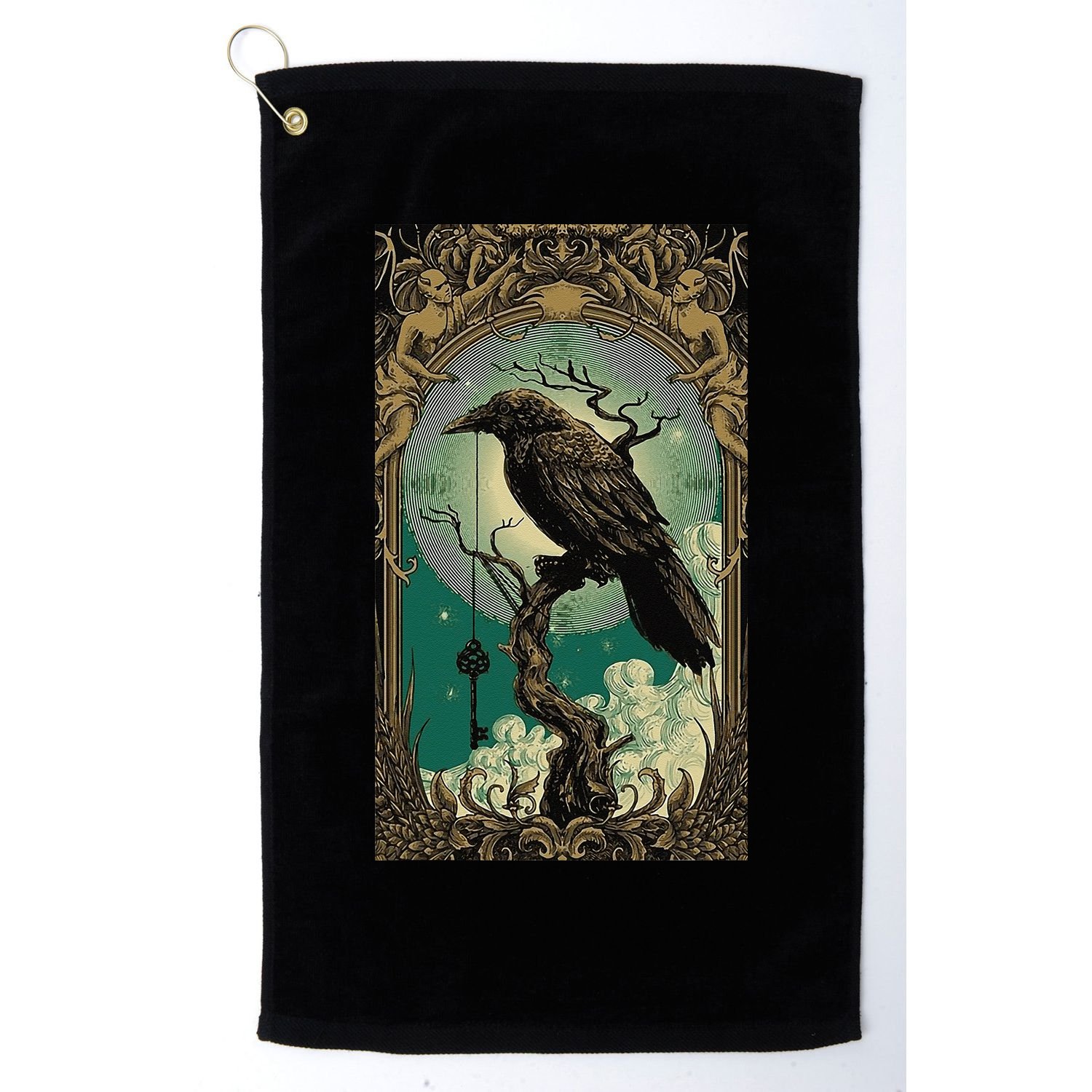 Occult Gothic Aesthetic Esoteric Crow Witchcraft Mysticism Golf Towel