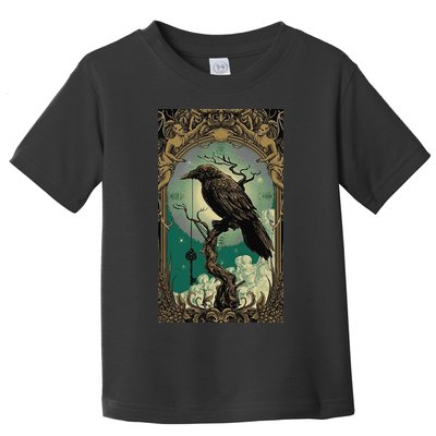 Occult Gothic Aesthetic Esoteric Crow Witchcraft Mysticism Toddler T-Shirt