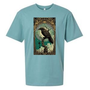 Occult Gothic Aesthetic Esoteric Crow Witchcraft Mysticism Sueded Cloud Jersey T-Shirt