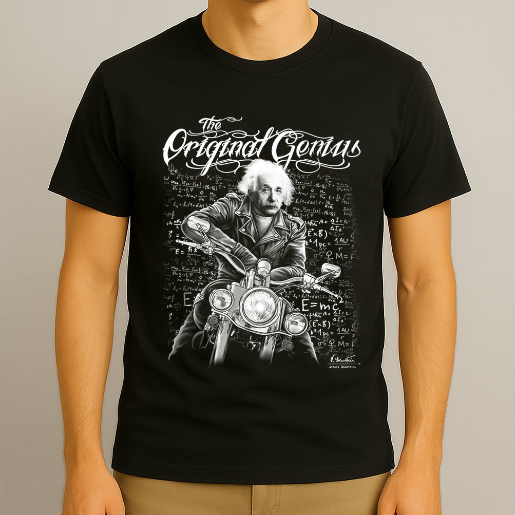 Original Genius Albert Einstein Biker T-Shirt