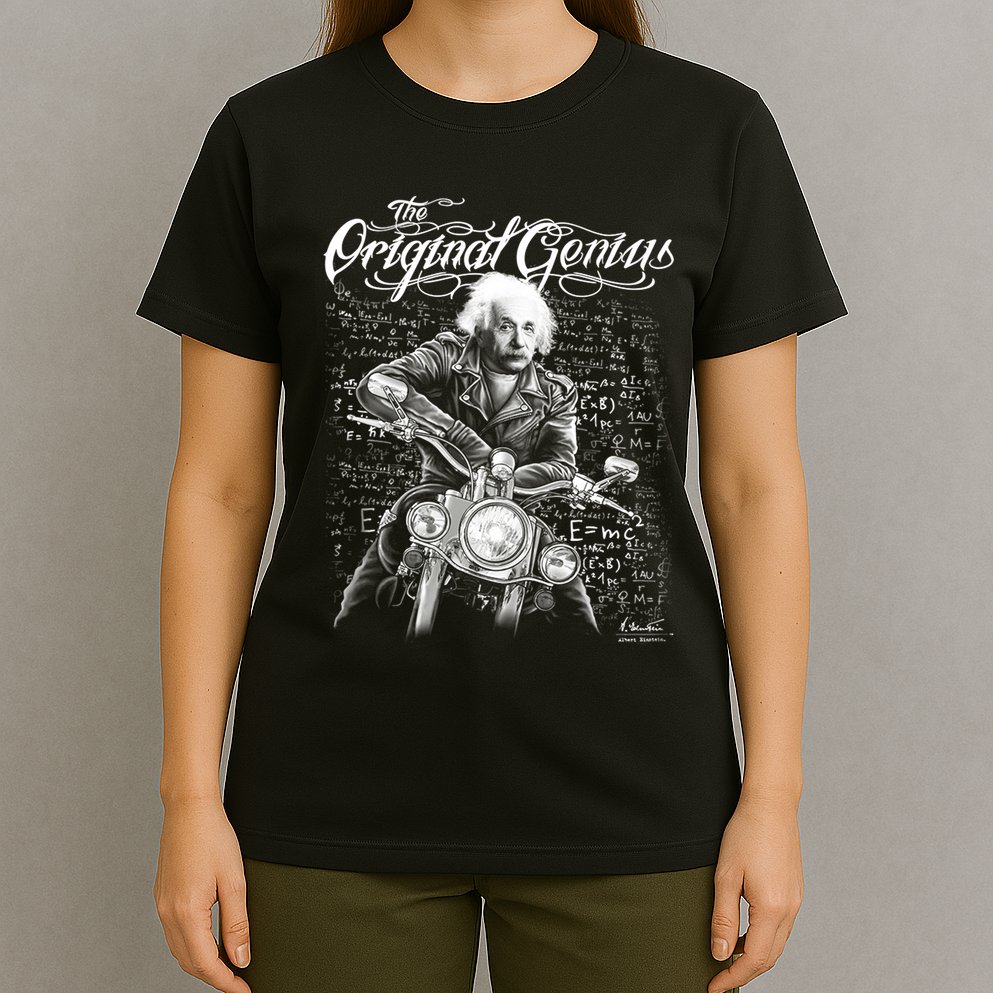 Original Genius Albert Einstein Biker T-Shirt