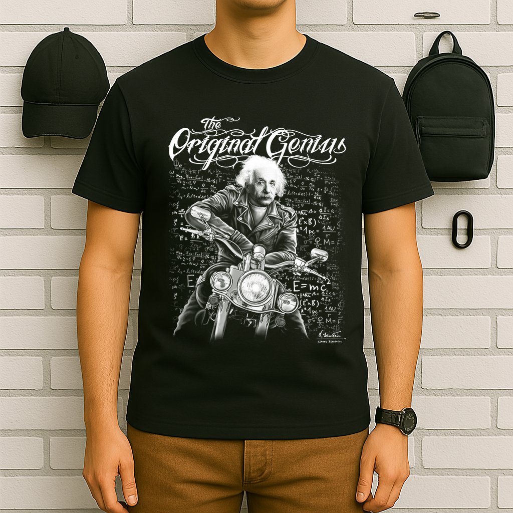 Original Genius Albert Einstein Biker T-Shirt