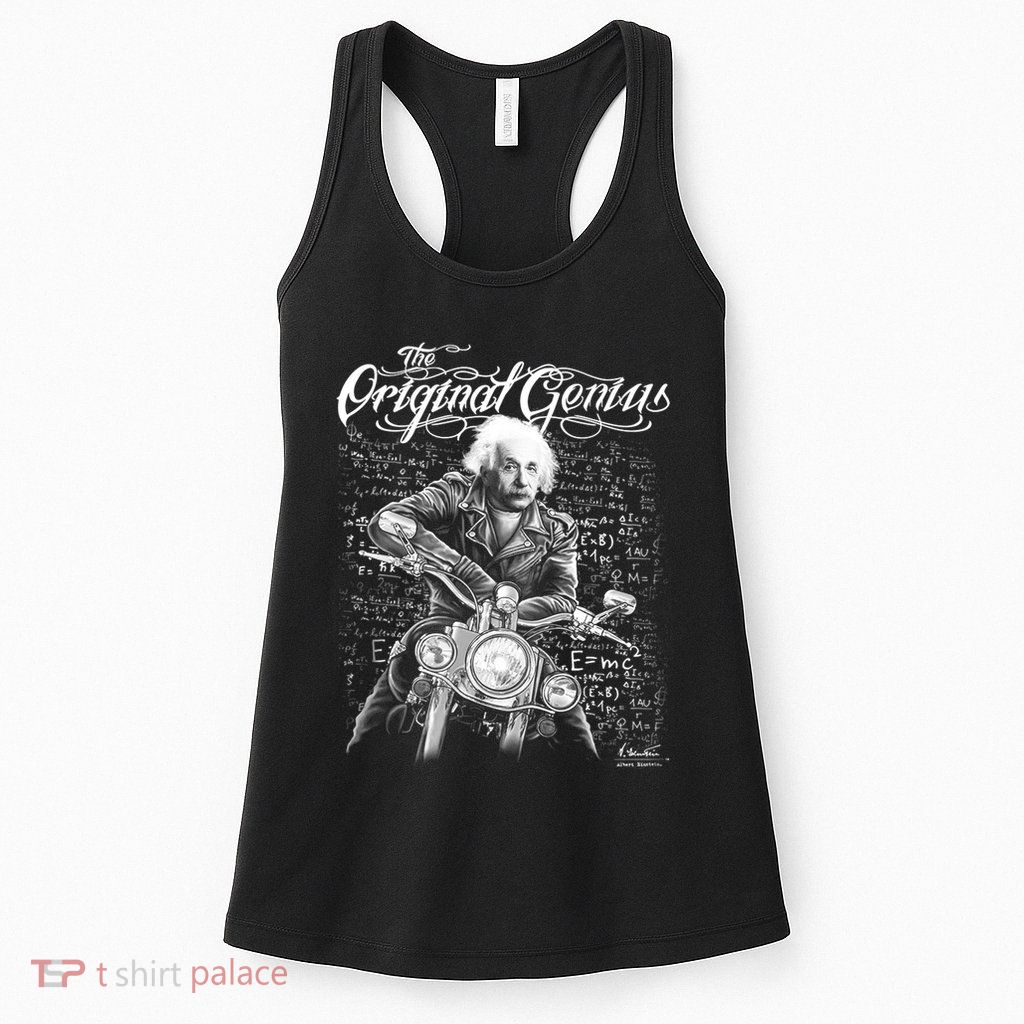Original Genius Albert Einstein Biker Womens Tank Top