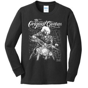 Original Genius Albert Einstein Biker Kids Long Sleeve Shirt