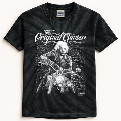 Original Genius Albert Einstein Biker Kids Tie-Dye T-Shirt