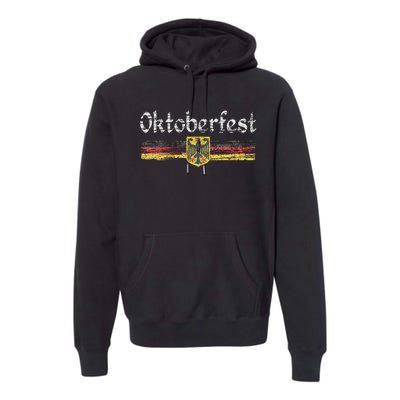 Oktoberfest German Beer Vintage German Flag Premium Hoodie