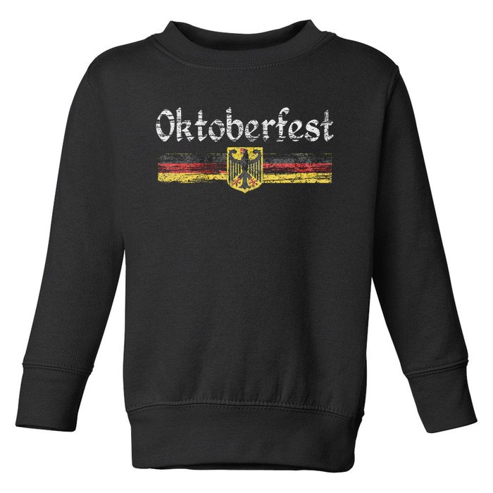 Oktoberfest German Beer Vintage German Flag Toddler Sweatshirt