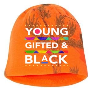 Oung Gifted Black Black Girl Magic And Black History Month Kati - Camo Knit Beanie