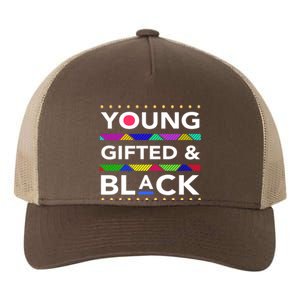 Oung Gifted Black Black Girl Magic And Black History Month Yupoong Adult 5-Panel Trucker Hat