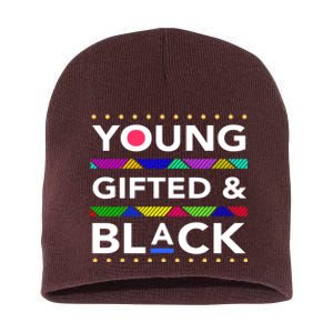 Oung Gifted Black Black Girl Magic And Black History Month Short Acrylic Beanie