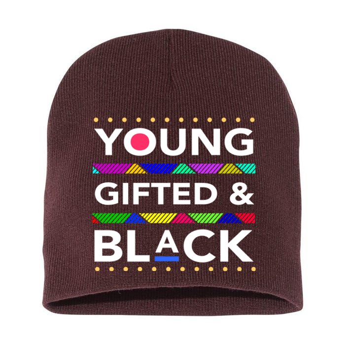 Oung Gifted Black Black Girl Magic And Black History Month Short Acrylic Beanie