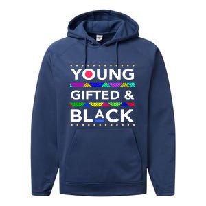 Oung Gifted Black Black Girl Magic And Black History Month Performance Fleece Hoodie