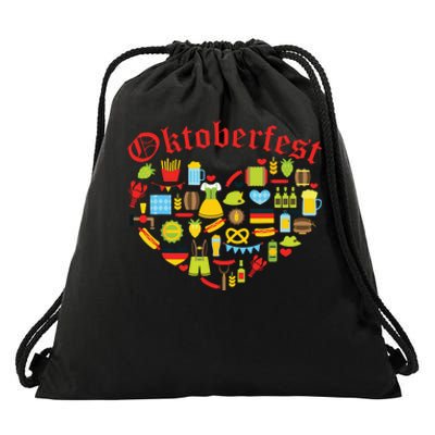 Oktoberfest German Bavarian Women Beer Fest Drawstring Bag