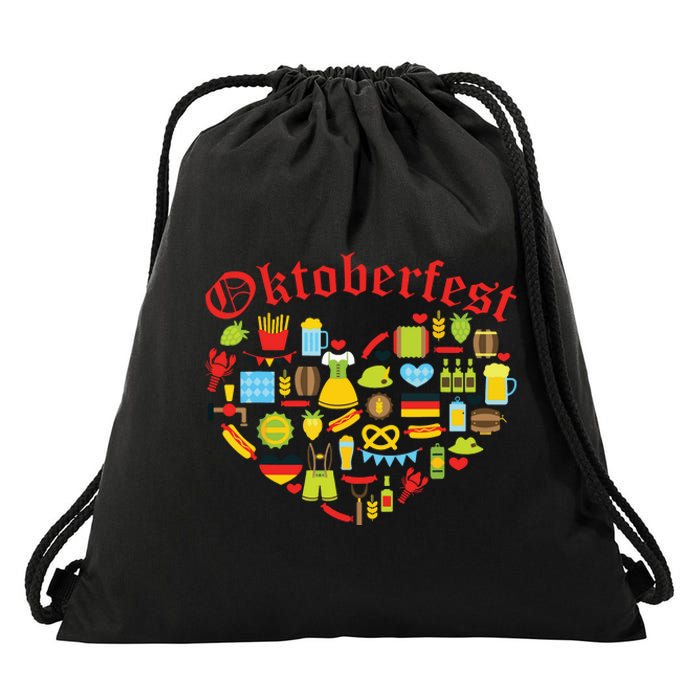 Oktoberfest German Bavarian Women Beer Fest Drawstring Bag