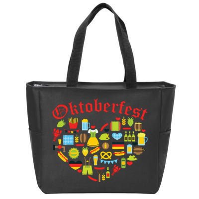 Oktoberfest German Bavarian Women Beer Fest Zip Tote Bag