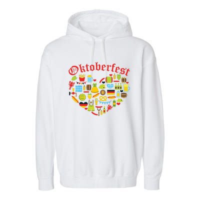 Oktoberfest German Bavarian Women Beer Fest Garment-Dyed Fleece Hoodie